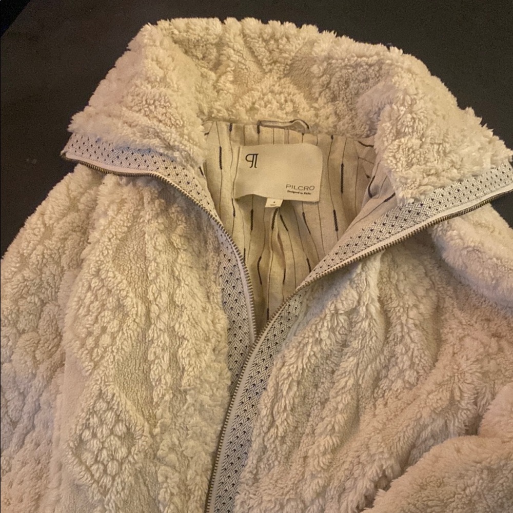 Anthropology Pilcro Women's Cream Sherpa Jacket